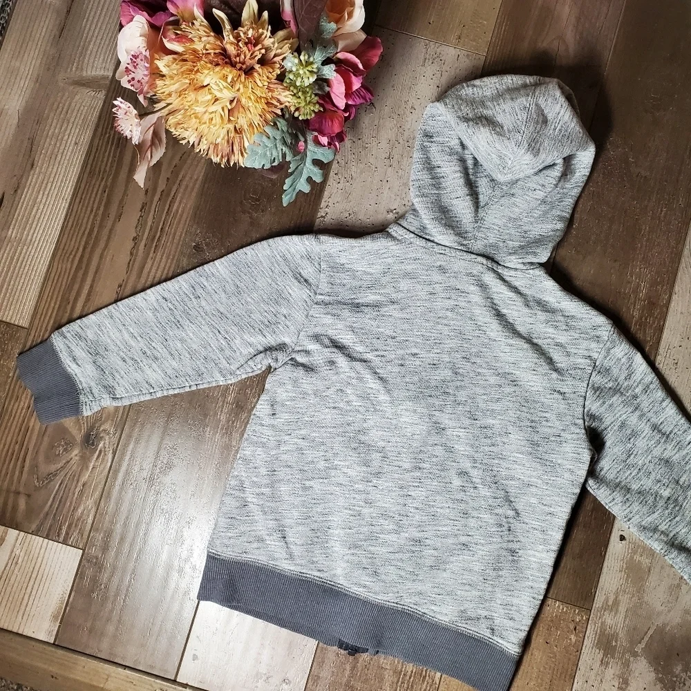 Gymboree Heathered Gray Full Zip-Up Hoodie Size 4T Toddler